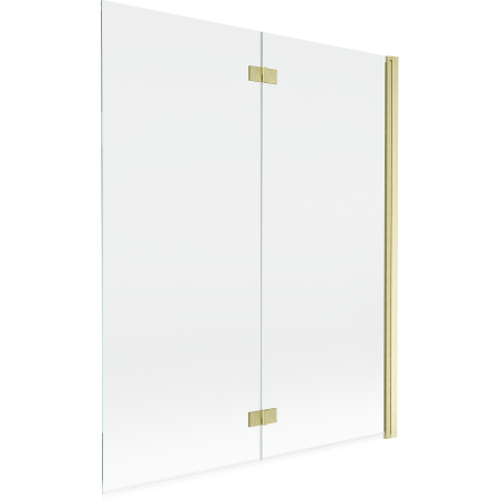 Mexen Mist 2-wing shower screen right 140 x 150 cm, transparent, brushed gold - 8A9-140-002-55-00-P