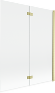 Mexen Mist douchewand 2-delig rechts 140 x 150 cm, transparant, goud geborsteld - 8A9-140-002-55-00-P