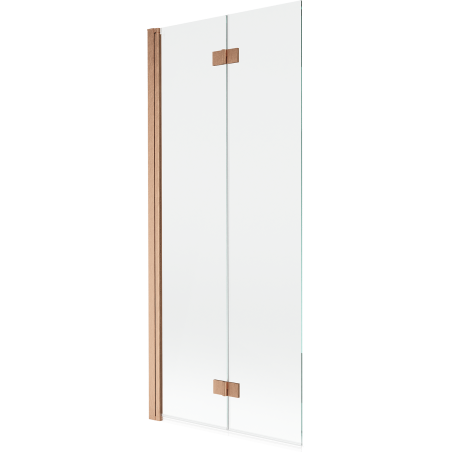 Mexen Mist paroi de douche 2 volets gauche 80 x 150 cm, transparent, cuivre brossé - 8A9-080-002-65-00-L
