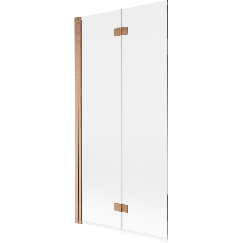 Mexen Mist mampara de ducha de 2 alas izquierda 90 x 150 cm, transparente, cobre cepillado - 8A9-090-002-65-00-L