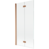 Mexen Mist 2-wing left shower screen 90 x 150 cm, transparent, brushed copper - 8A9-090-002-65-00-L