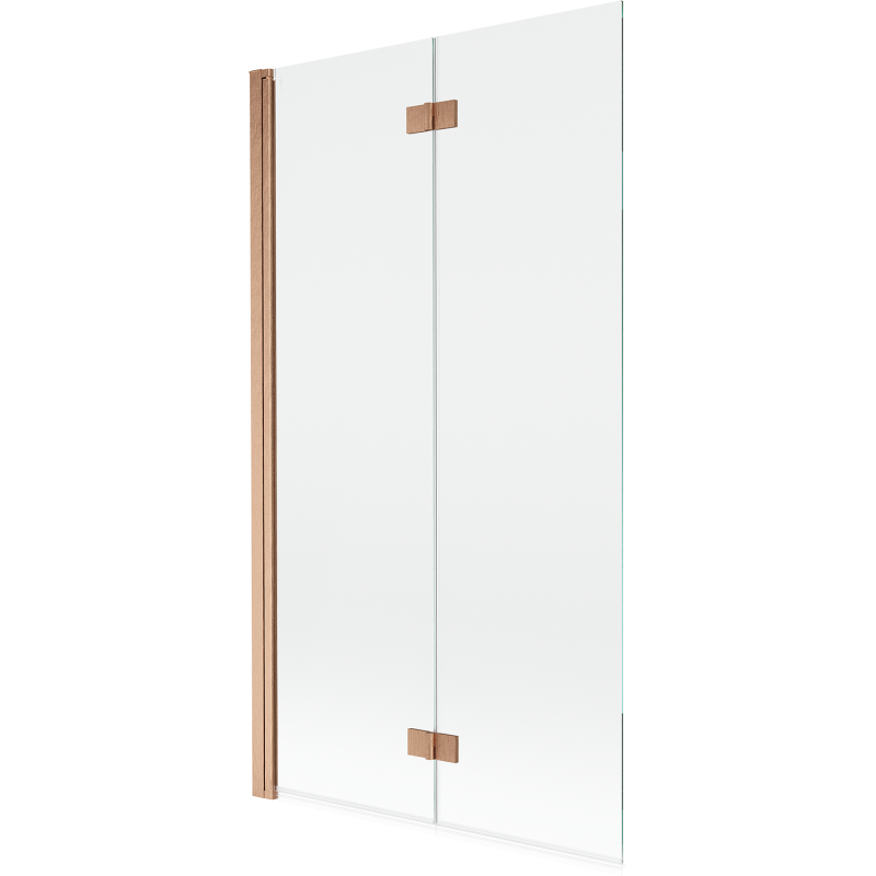 Mexen Mist paroi de baignoire à 2 volets gauche 100 x 150 cm, transparent, cuivre brossé - 8A9-100-002-65-00-L