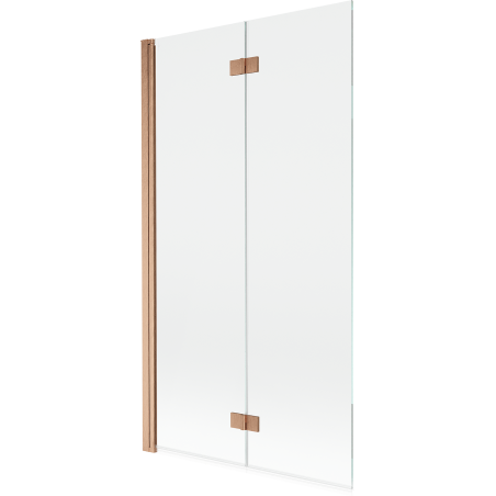 Mexen Mist badscherm 2-delig links 100 x 150 cm, transparant, geborsteld koper - 8A9-100-002-65-00-L