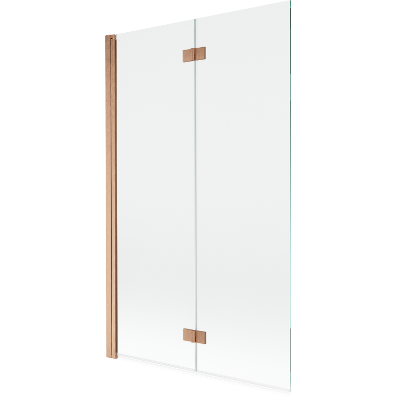 Mexen Mist mampara de ducha de 2 hojas izquierda 110 x 150 cm, transparente, cobre cepillado - 8A9-110-002-65-00-L