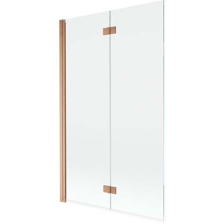 Mexen Mist 2-panel left shower screen 110 x 150 cm, transparent, brushed copper - 8A9-110-002-65-00-L