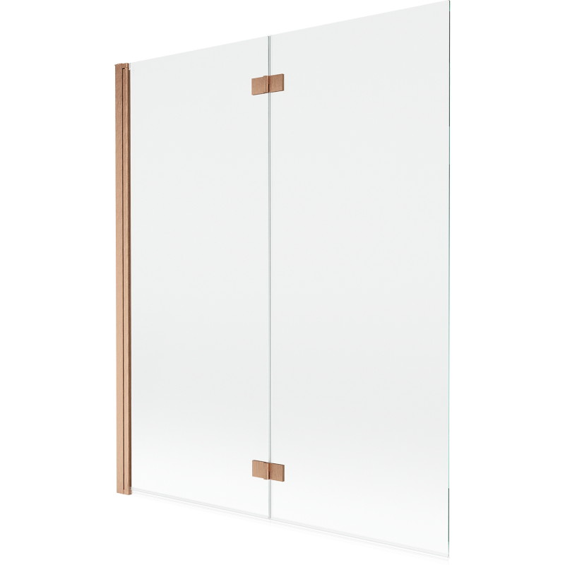 Mexen Mist dvodijelna lijeva kadna pregrada 140 x 150 cm, prozirna, brušena bronca - 8A9-140-002-65-00-L