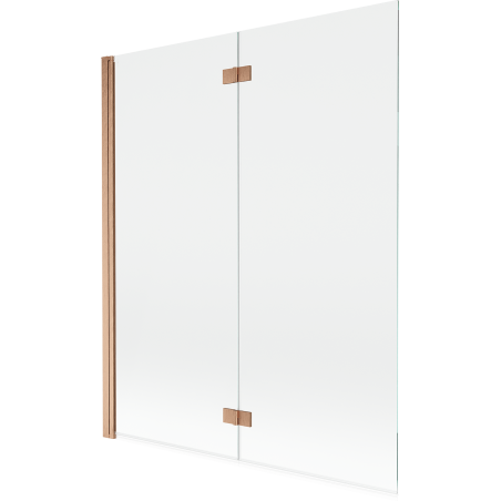 Mexen Mist paratia per il bagno 2-ante sinistra 140 x 150 cm, trasparente, rame spazzolato - 8A9-140-002-65-00-L