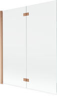 Mexen Mist 2-wing left shower screen 140 x 150 cm, transparent, brushed copper - 8A9-140-002-65-00-L