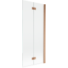 Mexen Mist Duschabtrennung 2-flügelig rechts 80 x 150 cm, transparent, gebürstetes Kupfer - 8A9-080-002-65-00-P