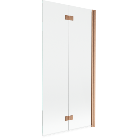 Mexen Mist 2-panel right shower screen 90 x 150 cm, transparent, brushed copper - 8A9-090-002-65-00-P