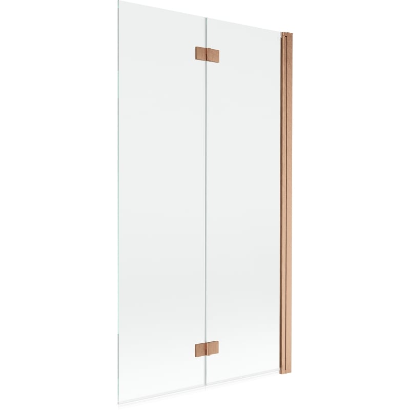 Mexen Mist 2-krilni zaslon za kadu, desni 100 x 150 cm, proziran, brušeni bakar - 8A9-100-002-65-00-P