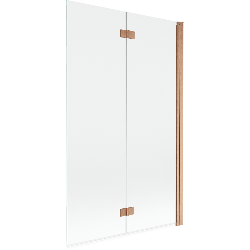Mexen Mist mampara de ducha de 2 paneles, derecha, 110 x 150 cm, transparente, cobre cepillado - 8A9-110-002-65-00-P