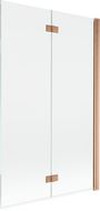 Mexen Mist shower screen 2-winged right 110 x 150 cm, transparent, brushed copper - 8A9-110-002-65-00-P