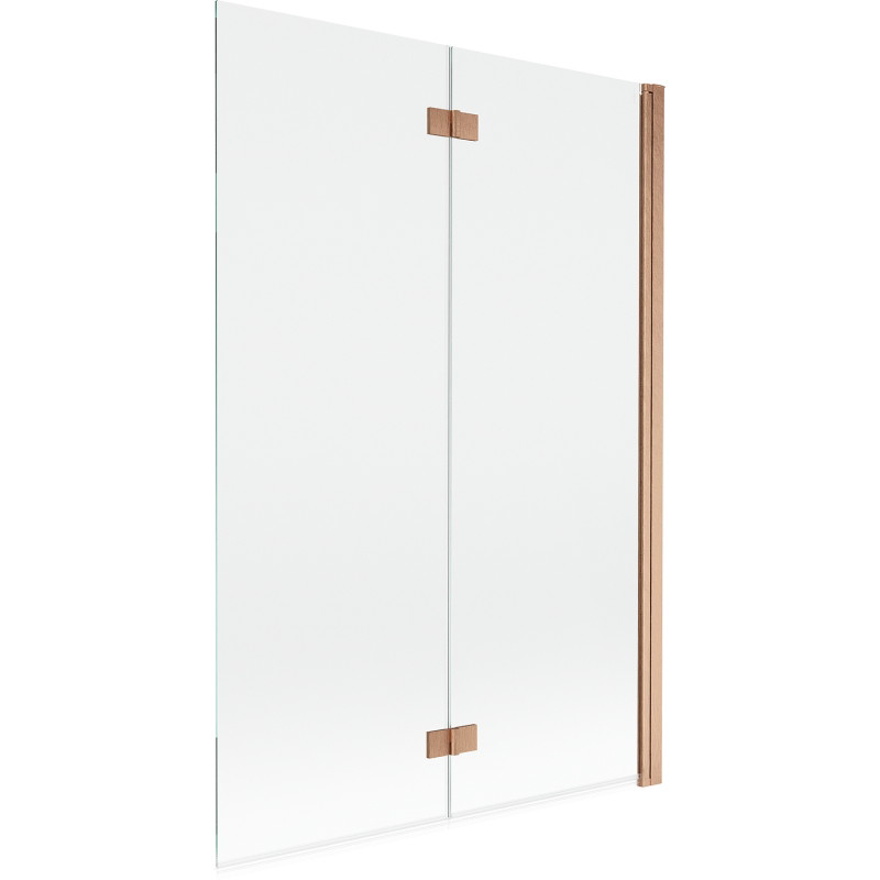 Mexen Mist kahepoolne parempoolne dušiekraan 120 x 150 cm, läbipaistev, harjatud vask - 8A9-120-002-65-00-P