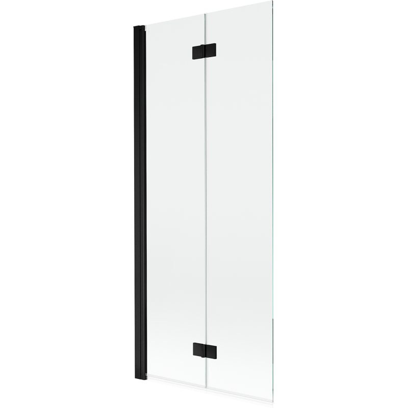 Mexen Mist 2-panel left shower screen 80 x 150 cm, transparent, black - 8A9-080-002-70-00-L