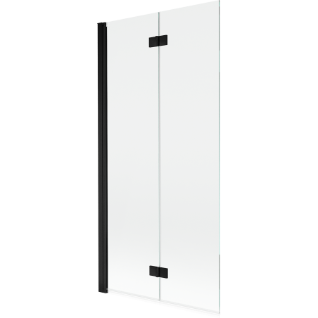Mexen Mist paratia per vasca da bagno a 2 ante sinistra 90 x 150 cm, trasparente, nero - 8A9-090-002-70-00-L