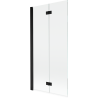 Mexen Mist 2-panel left shower screen 90 x 150 cm, transparent, black - 8A9-090-002-70-00-L