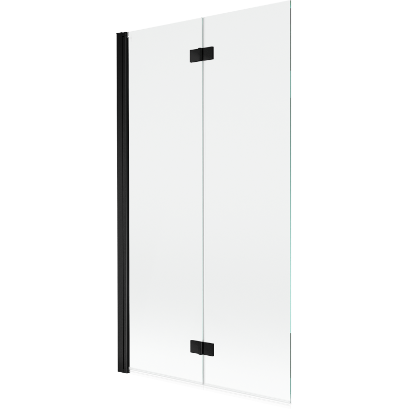 Mexen Mist paratia per vasca da bagno a 2 ante sinistra 100 x 150 cm, trasparente, nero - 8A9-100-002-70-00-L