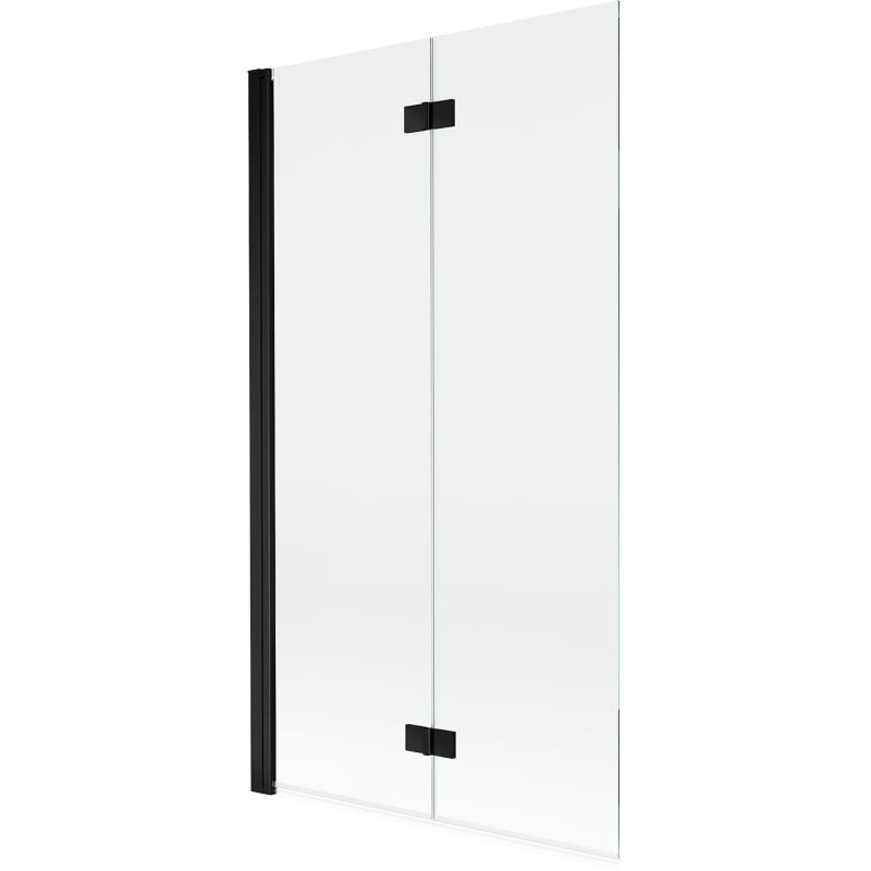 Mexen Mist paravan za kadu s dva krila lijevi 100 x 150 cm, proziran, crni - 8A9-100-002-70-00-L