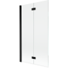 Mexen Mist Duschabtrennung 2-flügelig links 100 x 150 cm, transparent, schwarz - 8A9-100-002-70-00-L