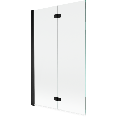 Mexen Mist Badewannenabtrennung 2-flügelig links 110 x 150 cm, transparent, schwarz - 8A9-110-002-70-00-L