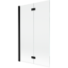 Mexen Mist dvokrilni lijevi paravan za kadu 110 x 150 cm, proziran, crni - 8A9-110-002-70-00-L