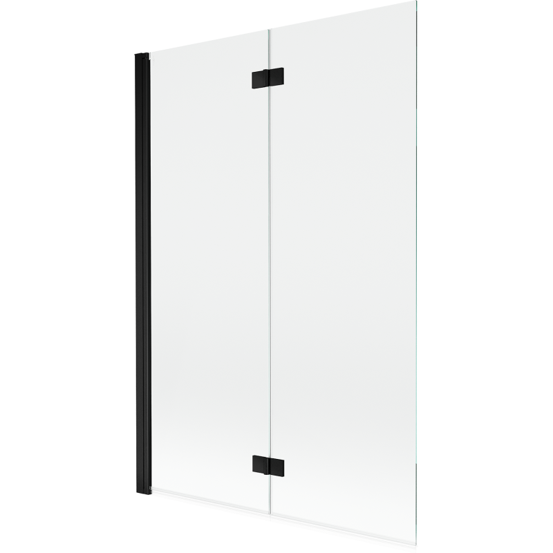 Mexen Mist 2-panel left shower screen 120 x 150 cm, transparent, black - 8A9-120-002-70-00-L