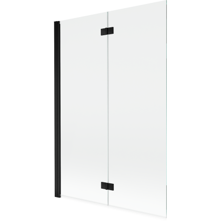 Paroi de douche Mexen Mist à 2 volets gauche 120 x 150 cm, transparent, noir - 8A9-120-002-70-00-L