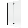 Mexen Mist 2-panel left shower screen 120 x 150 cm, transparent, black - 8A9-120-002-70-00-L