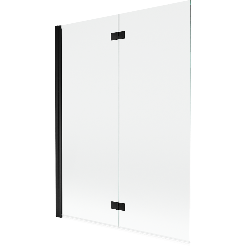 Mexen Mist Duschabtrennung 2-flügelig links 130 x 150 cm, transparent, schwarz - 8A9-130-002-70-00-L