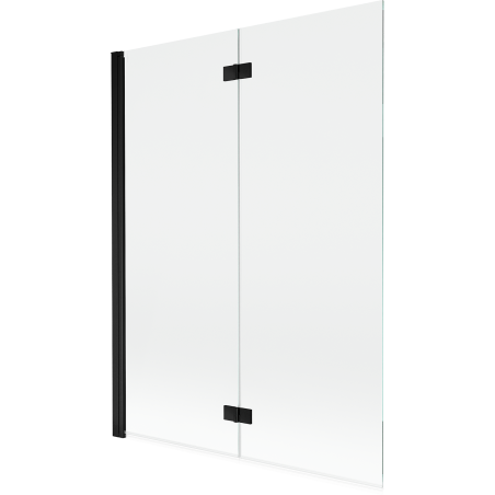 Mexen Mist Duschabtrennung 2-flügelig links 130 x 150 cm, transparent, schwarz - 8A9-130-002-70-00-L