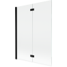Mexen Mist shower screen 2-panel left 130 x 150 cm, transparent, black - 8A9-130-002-70-00-L