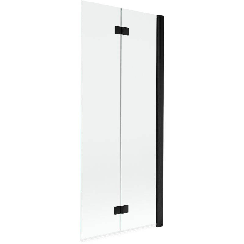 Mexen Mist douchewand 2-delig rechts 80 x 150 cm, transparant, zwart - 8A9-080-002-70-00-P