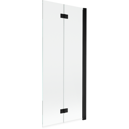 Mexen Mist parawan nawannowy 2-skrzydłowy prawy 80 x 150 cm, transparent, czarny - 8A9-080-002-70-00-P