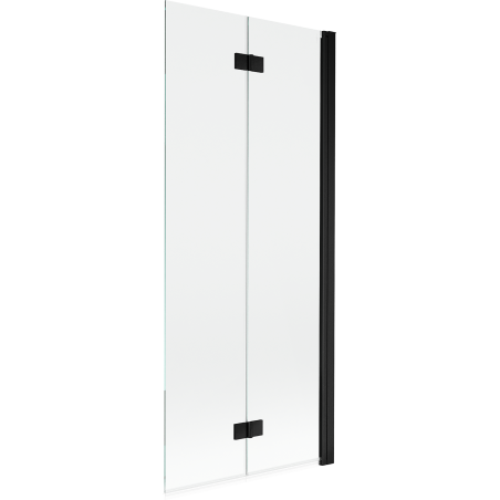Mexen Mist paroi de baignoire à 2 volets droite 80 x 150 cm, transparent, noir - 8A9-080-002-70-00-P