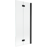 Mexen Mist parawan nawannowy 2-skrzydłowy prawy 80 x 150 cm, transparent, czarny - 8A9-080-002-70-00-P