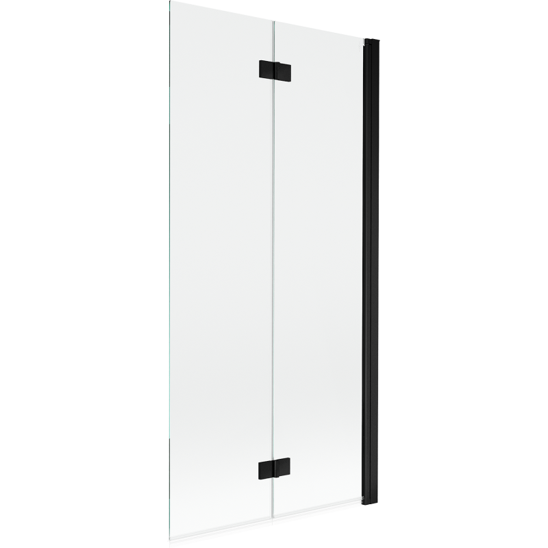 Paroi de baignoire Mexen Mist 2 panneaux, droite 90 x 150 cm, transparent, noir - 8A9-090-002-70-00-P