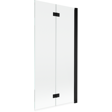 Paroi de baignoire Mexen Mist 2 panneaux, droite 90 x 150 cm, transparent, noir - 8A9-090-002-70-00-P