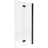 Mexen Mist badwand 2-delig rechts 90 x 150 cm, transparant, zwart - 8A9-090-002-70-00-P
