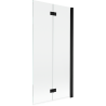 Mexen Mist pare-douche à 2 volets droits 90 x 150 cm, transparent, noir - 8A9-090-002-70-00-P