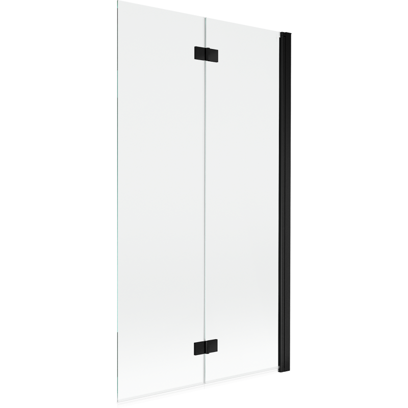 Mexen Mist Duschabtrennung, 2-flügelig rechts 100 x 150 cm, transparent, schwarz - 8A9-100-002-70-00-P