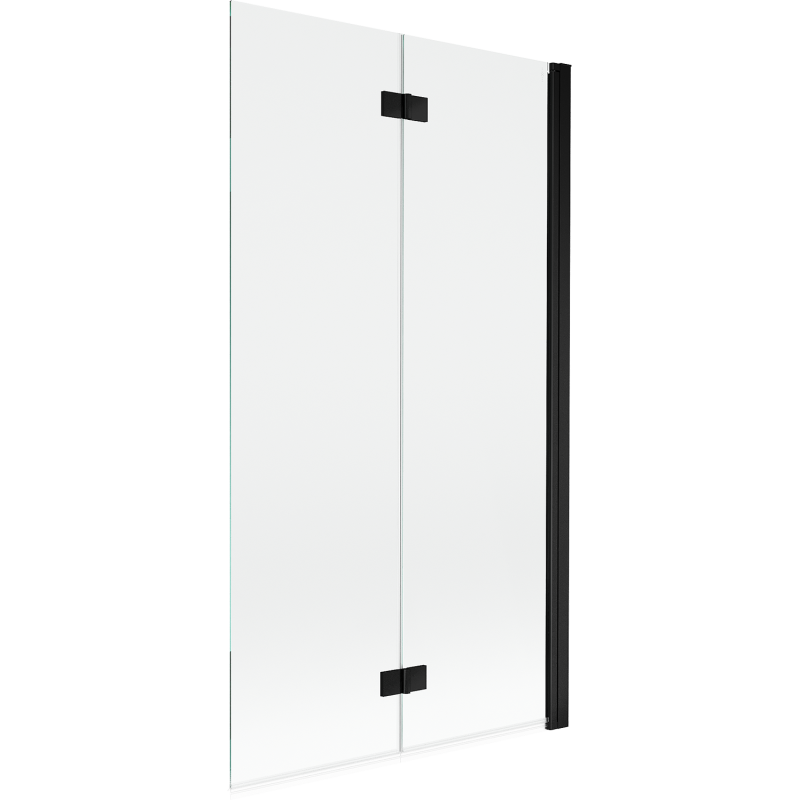 Mexen Mist Duschtrennwand 2-flügelig rechts 100 x 150 cm, transparent, schwarz - 8A9-100-002-70-00-P