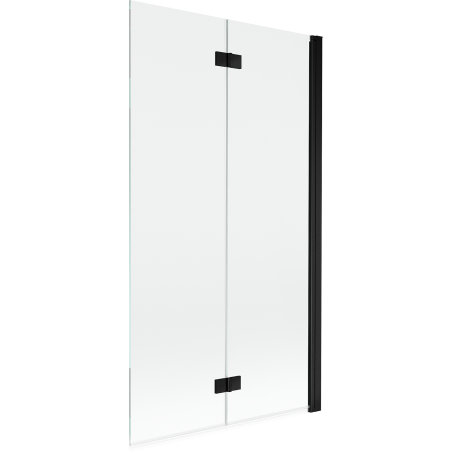 Mexen Mist Duschabtrennung, 2-flügelig rechts 100 x 150 cm, transparent, schwarz - 8A9-100-002-70-00-P