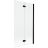 Mexen Mist Duschabtrennung, 2-flügelig rechts 100 x 150 cm, transparent, schwarz - 8A9-100-002-70-00-P