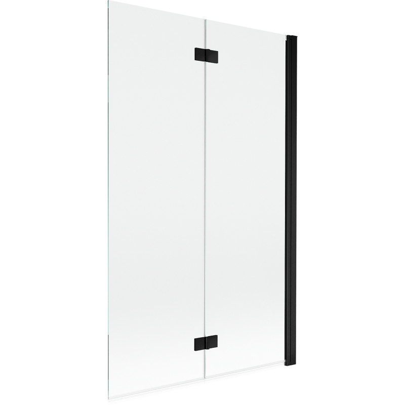 Mexen Mist dvoslojni zastor za tuš 110 x 150 cm, proziran, crni - 8A9-110-002-70-00-P
