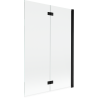 Mexen Mist Duschabtrennung 2-flügelig rechts 120 x 150 cm, transparent, schwarz - 8A9-120-002-70-00-P