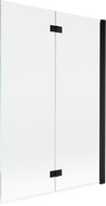 Mexen Mist duschdörr 2-delad höger 120 x 150 cm, transparent, svart - 8A9-120-002-70-00-P