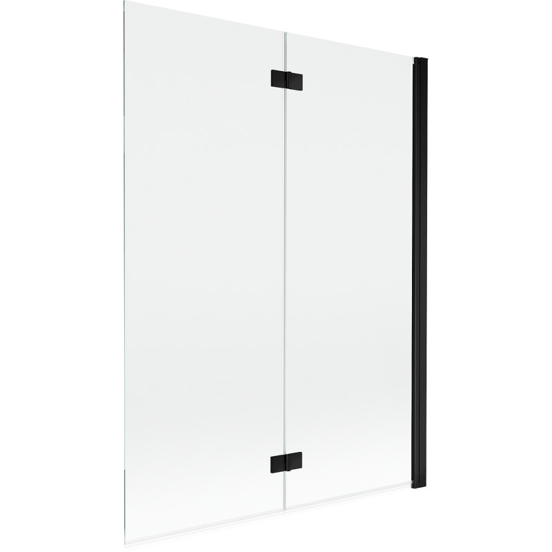 Mexen Mist dušipaneel, 2-tiivaline parem, 130 x 150 cm, läbipaistev, must - 8A9-130-002-70-00-P