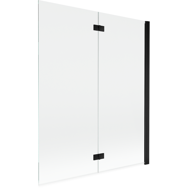 Mexen Mist 2-delige douchewand rechts 140 x 150 cm, transparant, zwart - 8A9-140-002-70-00-P