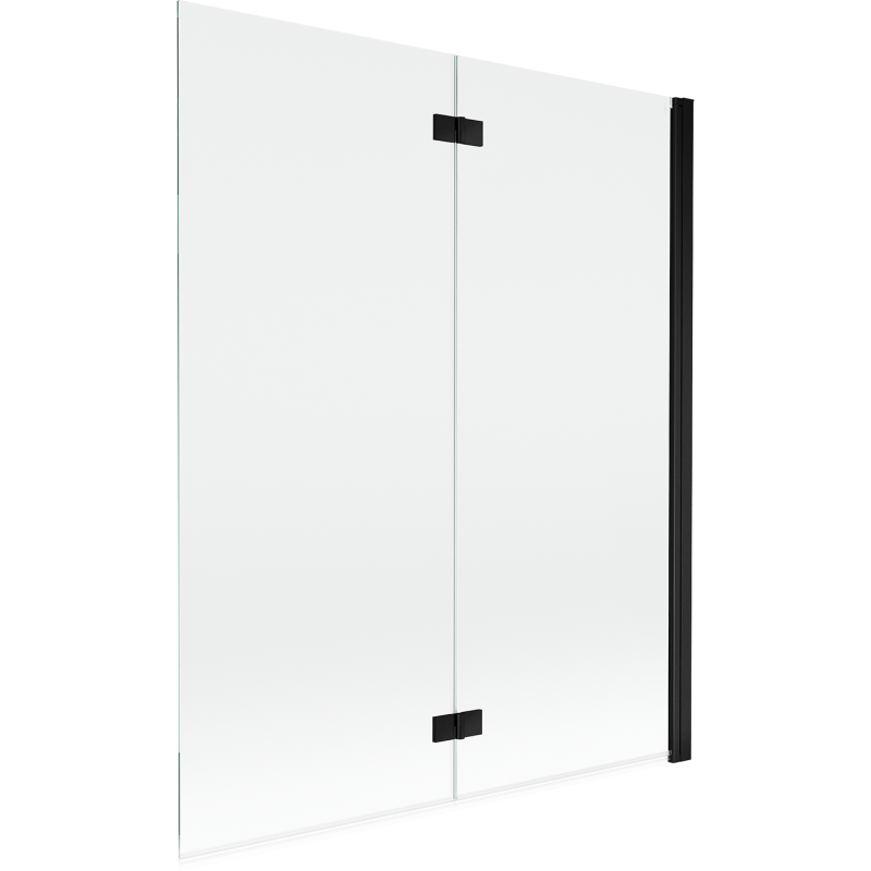 Mexen Mist paroi de douche 2 volets droite 140 x 150 cm, transparent, noir - 8A9-140-002-70-00-P